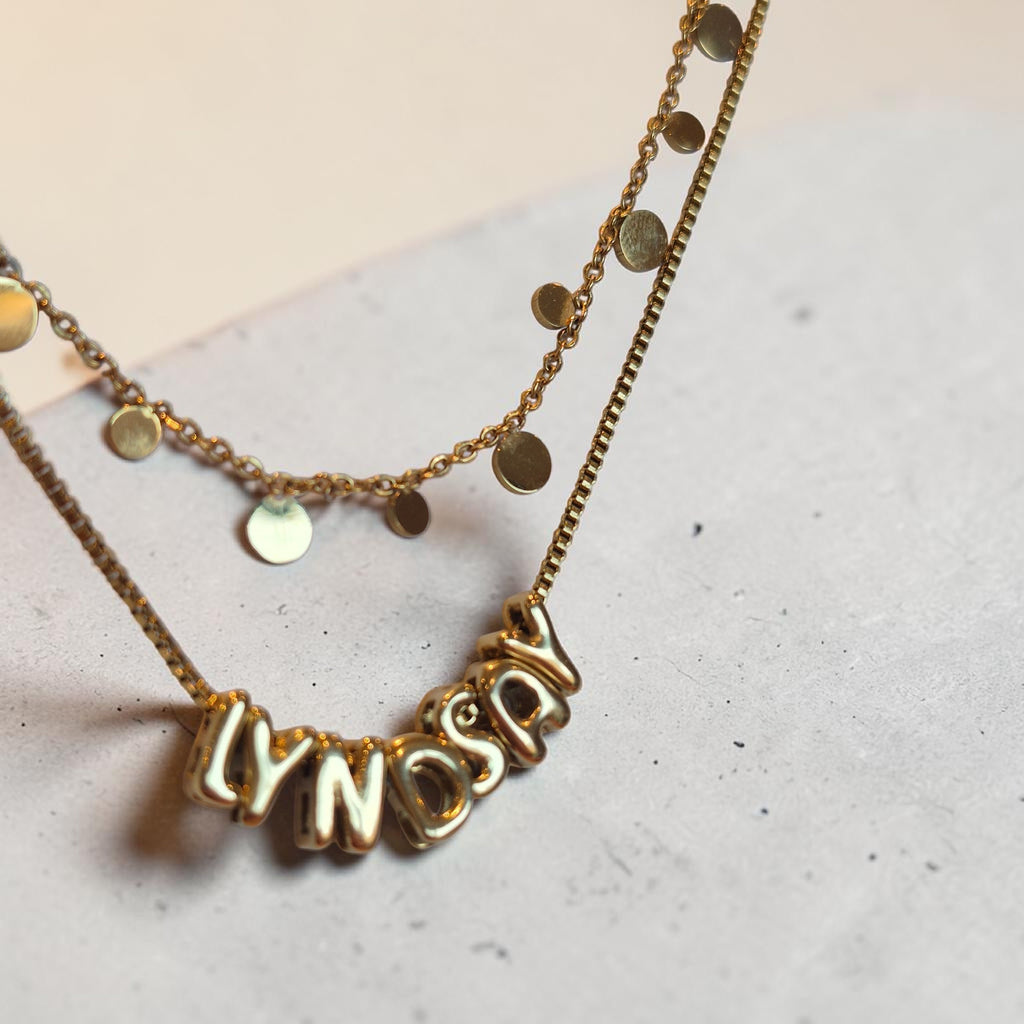 Bubble Letter Necklace
