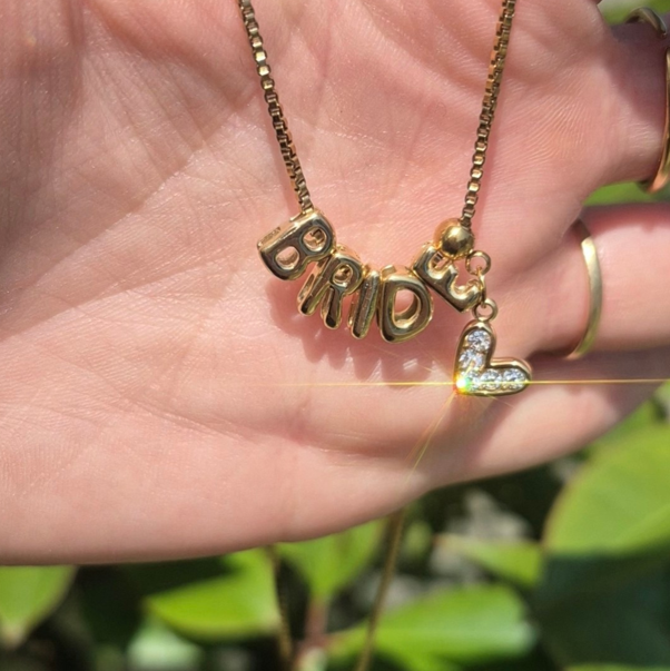 Bubble Letter Necklace 1-5 Letters