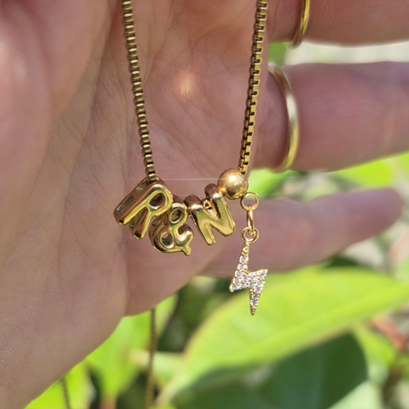 Bubble Letter Necklace 1-5 Letters