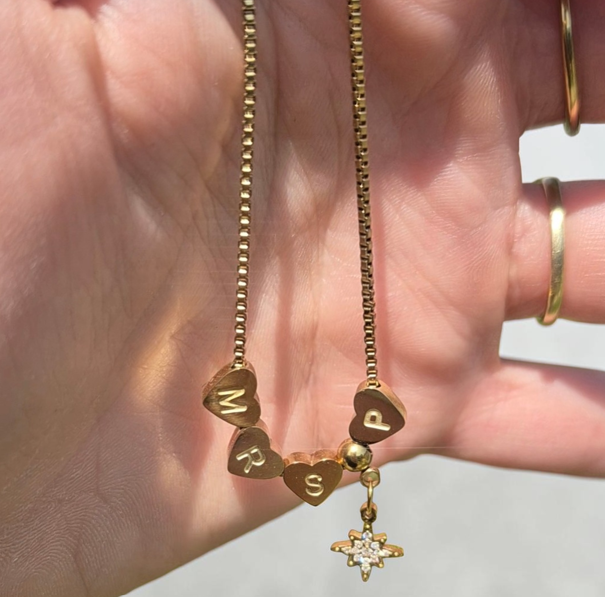 Heart Letter Necklace 1-5 Letters
