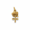 Gold rose pendant on a white background