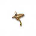 A small gold bird charm, possibly a robin or similar bird, with a textured wing and a loop at the top for attachment, shown on a plain white background.